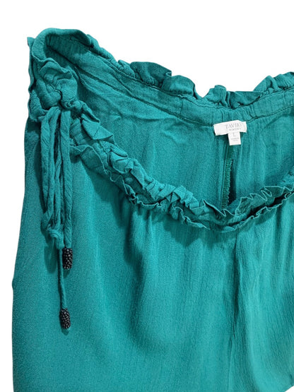 Large Tavik+ Womens Lounge Set Shorts Shirt Emerald Green