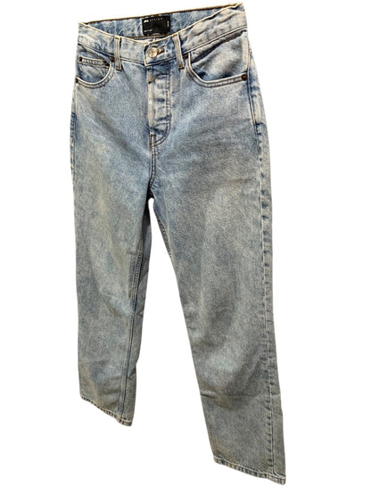 Size 25 Asos Buttonfly Womens Acid Wash Retro Jeans Denim Straight Leg