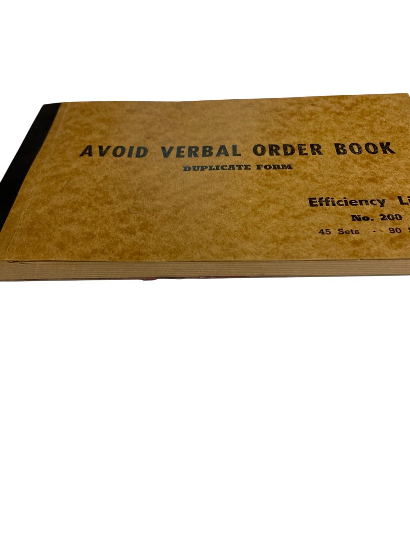Vintage Avoid Verbal Order Book Duplicate Form Efficiency Line No 200 45 Sets 90 Sheets
