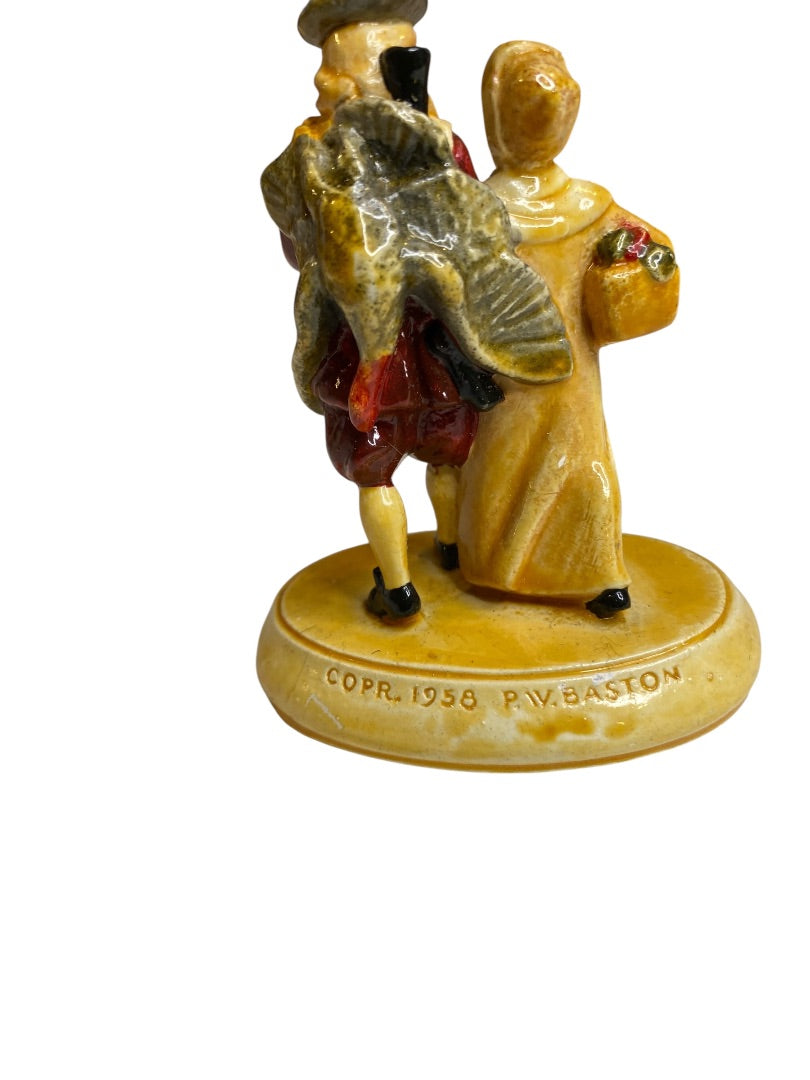 Sebastian Miniatures Signed Figurine The Pilgrims Vintage 3.5"