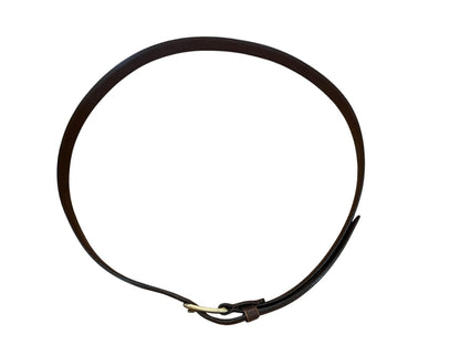 Size 36 Henry Grethel Belt Full Grain Steerhide Dark Brown Leather .75" width