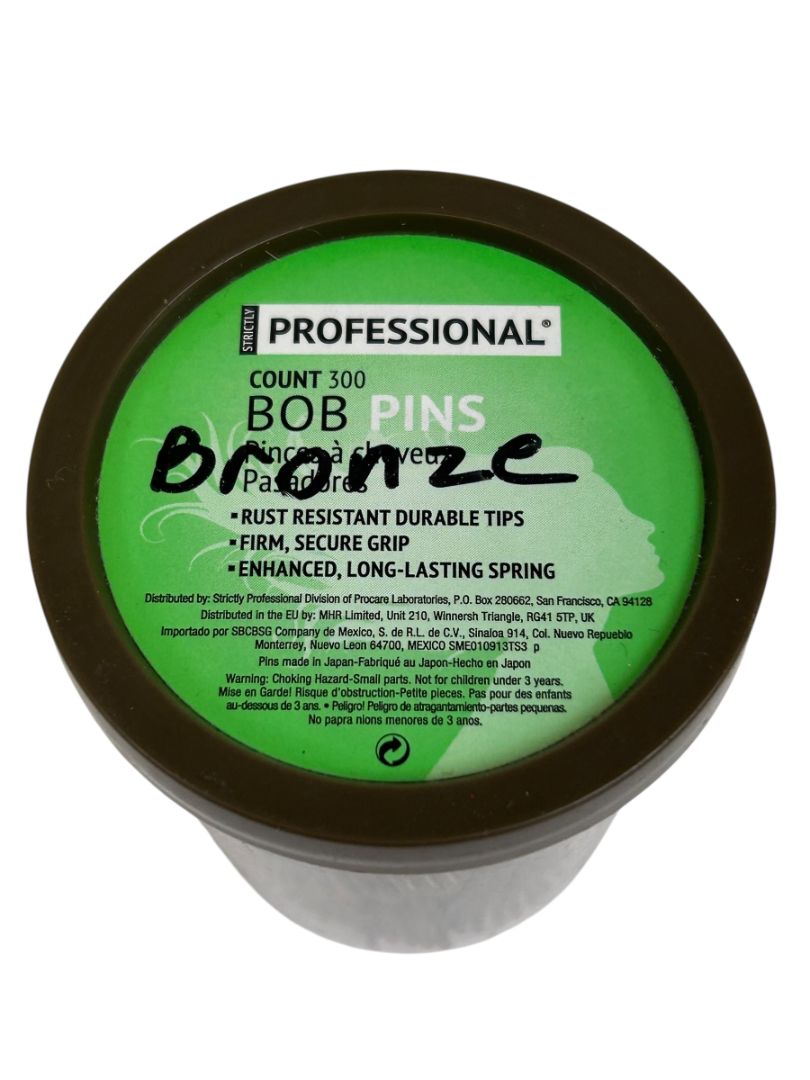 Strictly Professional New 300 Count Bobby Pins Grip Crimped Bronze
