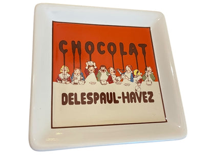 Set of 6 Chocolate Deespaul-Havez Pottery Barn Coasters Dessert Plates 4.5"