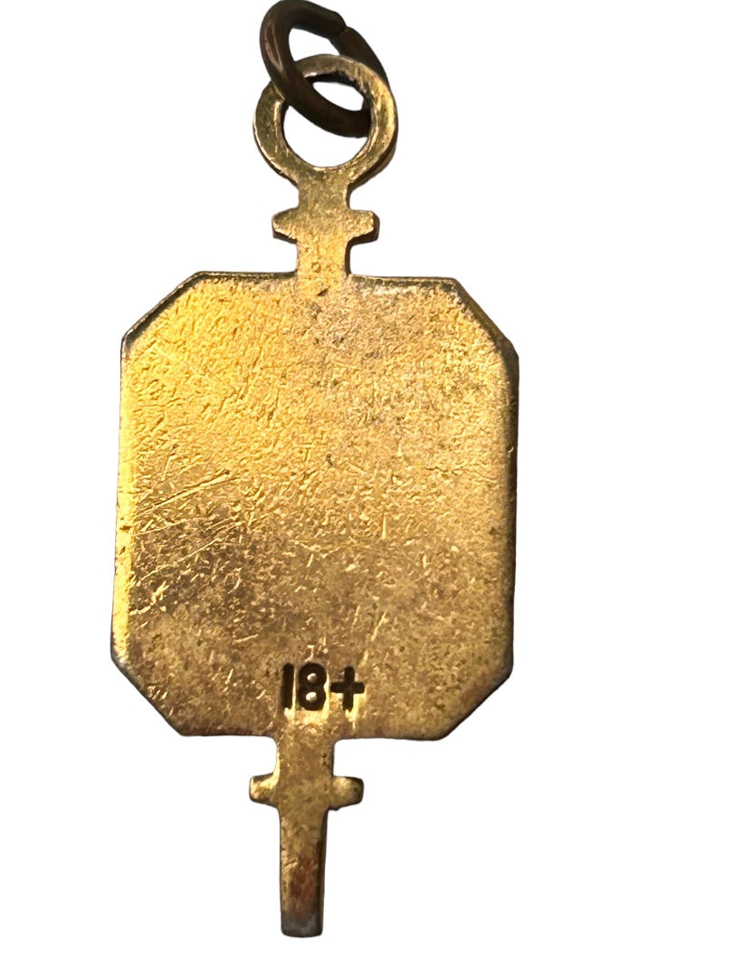 Gold "Malvern Preparatory School 1923" Charm Small 1" Watch Fob