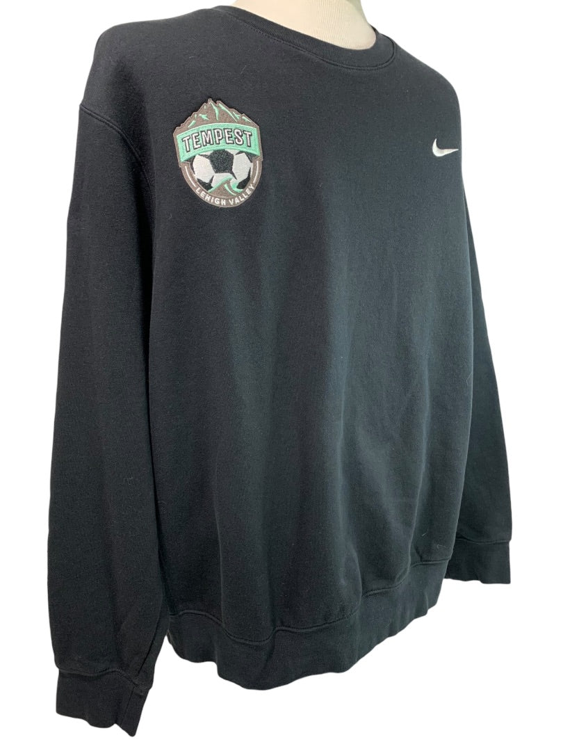 XL Nike Tempest Soccer Lehigh Valley Mens Pullover Black Sweatshirt