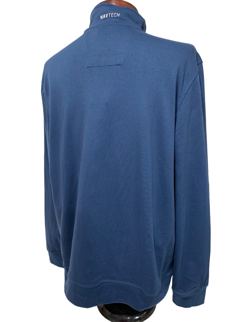 Large Nautica Mens New Lapis Blue 1/4 Zip Pullover Shirt Navtech