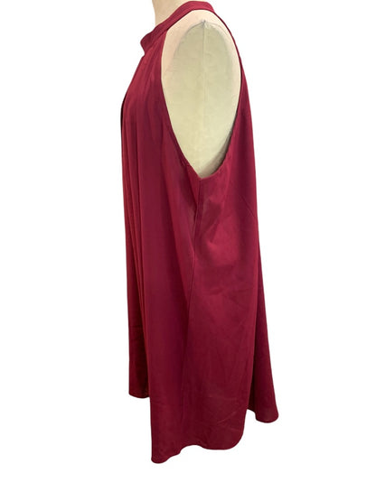 4XL Shein Curve Womens Lightweight Burgundy Shift Dress Lightweight Draped