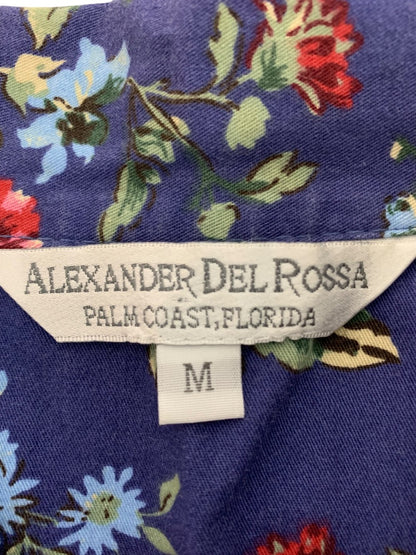 Medium Alexander Del Rossa Palm Coast 1990s Florida Womens Button Up Shirt