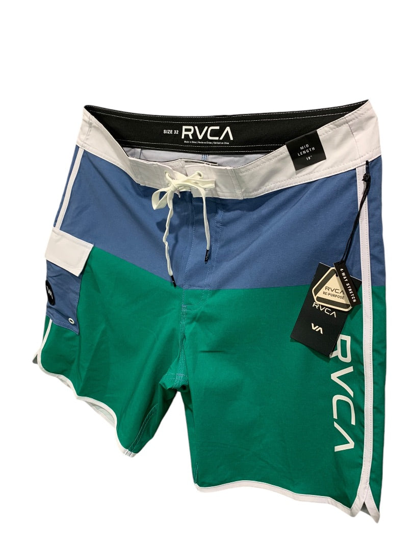 Size 32 RVCA Stretch Mens New 18 Inch Board Short Color Block