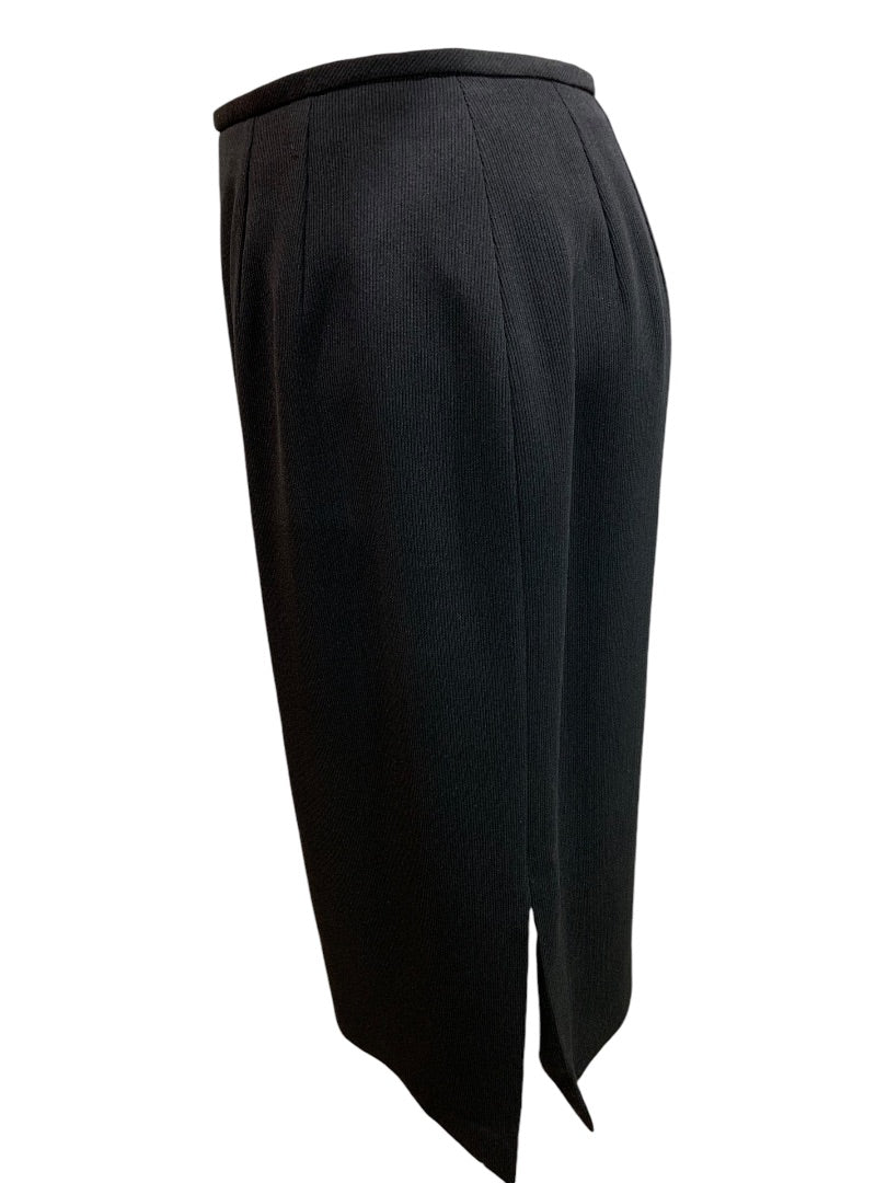 Size 8 Kasper for ASL Womens Suit Skirt Straight Black