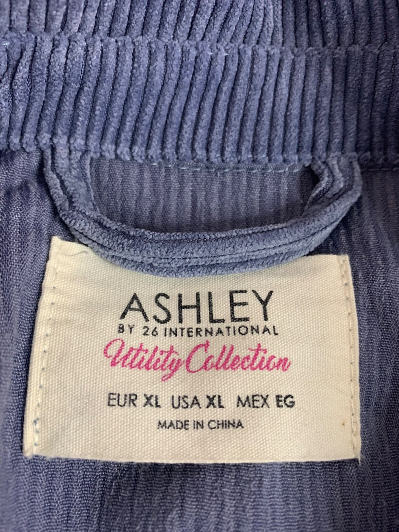 XL Ashley Womens Corduroy Button Up Shirt Shacket