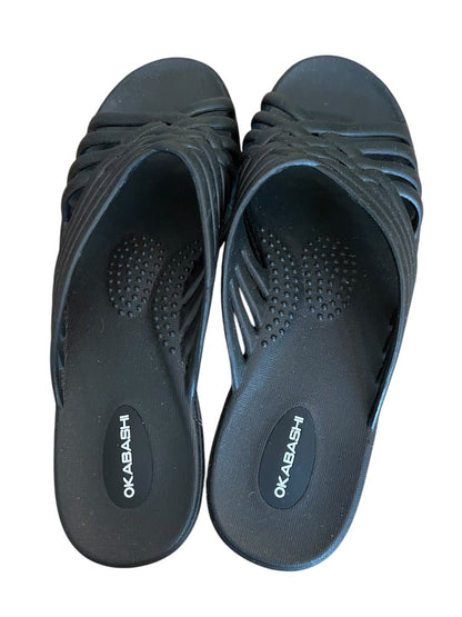 M/L 8-9 Okabashi Womens Venice Sandal Size Slides Black