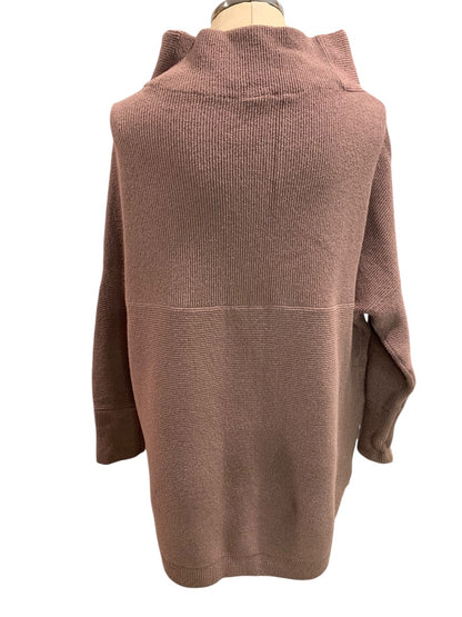 Medium Free People Womens Oversize Mauve Tunic Sweater Mockneck