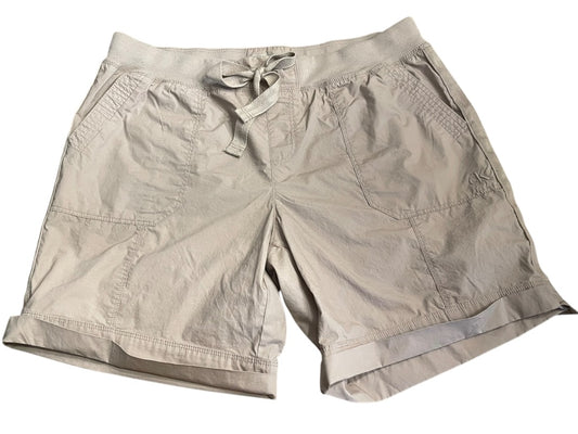 Large Calvin Klein Jeans Khaki Elastic Front Tie Waist Shorts Pockets