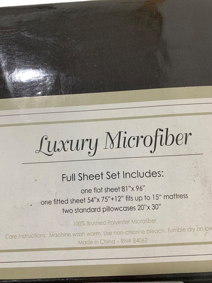Luxury Microfiber Full Sheet Set New Dark Chocolate