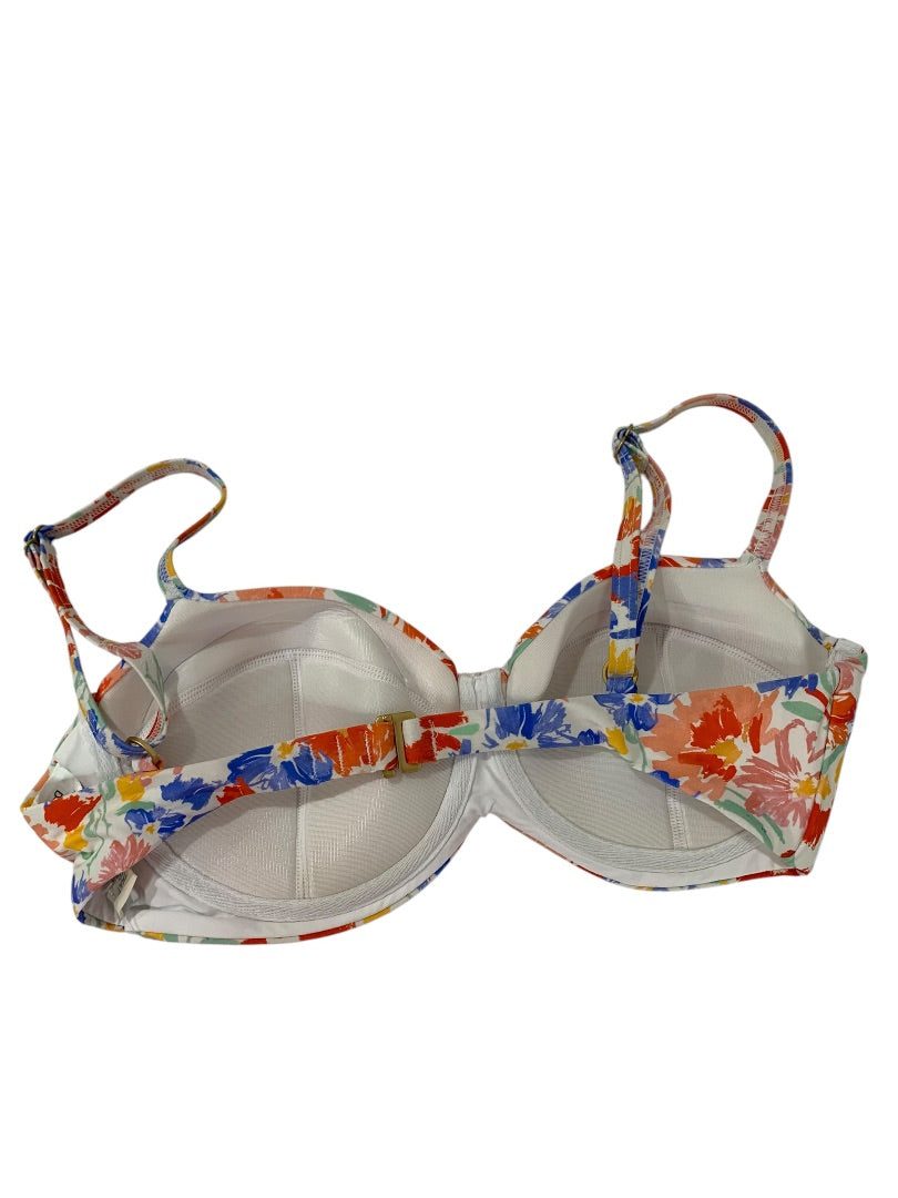 L*SPACE New Marley Smocked Underwire Bikini Top Size D Cup Floral