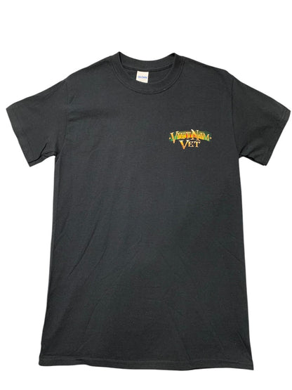 Small Vietnam Vet Black Short Sleeve Tshirt Gildan