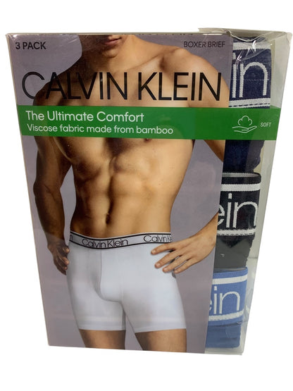 Medium Calvin Klein 3 Pack Boxer Briefs Mens New Blue