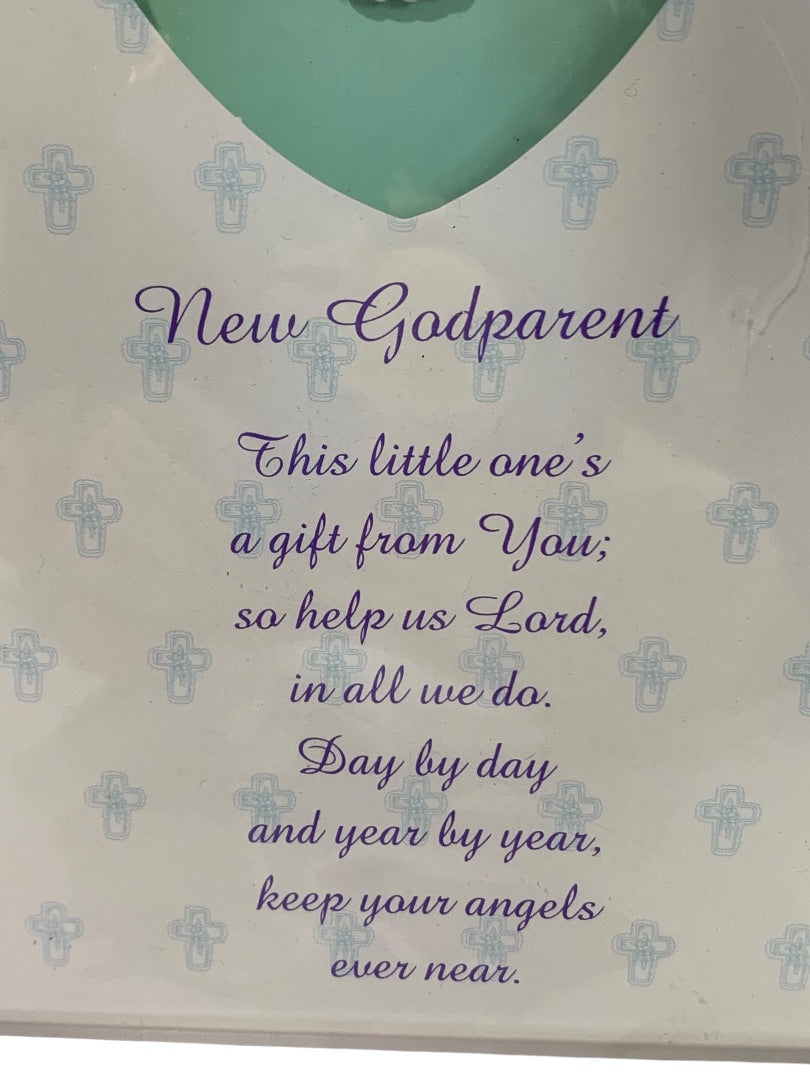 Enesco New Frame Shadowbox New Godparent Gift Tabletop or Wall Hanging