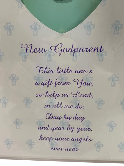 Enesco New Frame Shadowbox New Godparent Gift Tabletop or Wall Hanging