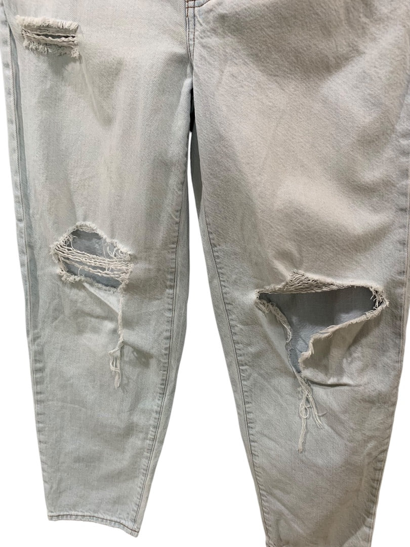 Size 26 Madewell Jeans The Slouchy Boyfriend Womens Light Wash Distressed