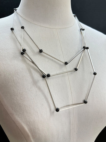 Dansk Smykkekunst Modernist Silver Necklace Slide Adjustment