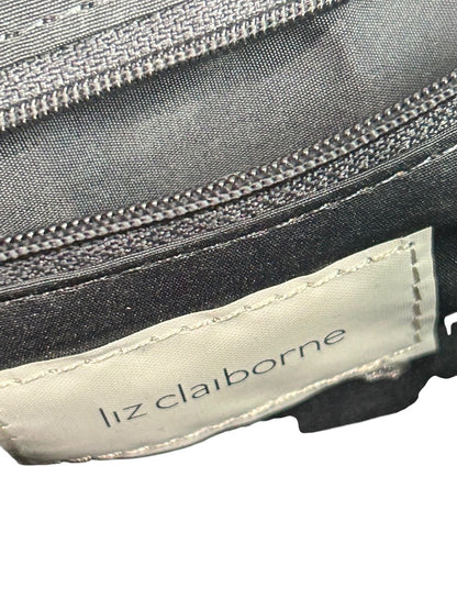 Liz Claiborne Gray Vegan Leather Croc Embossed Tote Handbag Faux Leather
