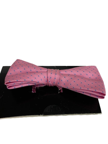 Fashion Banded Bow Tie Pre-Tied Pink Blue Dot Pastel New Adjustable