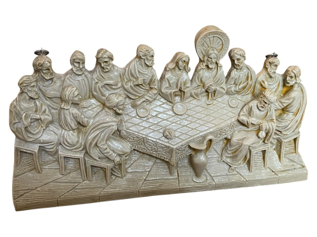 Last Supper Jesus Christ Dimensional Plastic Resin Wall Hanging Vintage