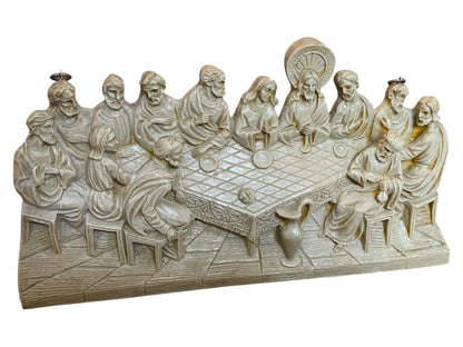 Last Supper Jesus Christ Dimensional Plastic Resin Wall Hanging Vintage