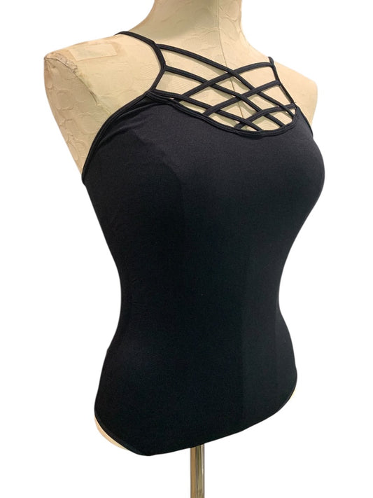 One Size Dynamic Seamless Apparel Lattice Bodysuit Black Womens