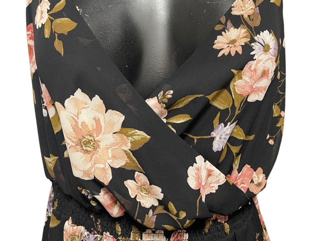 1X Just Found Floral Spaghetti Strap Lined Maxi Dress New