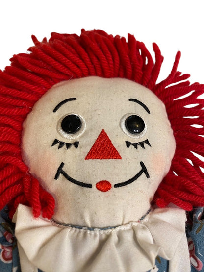2003 Applause Hasbro Raggedy Ann Rag Doll 12" Button Eyes Embroidered Face