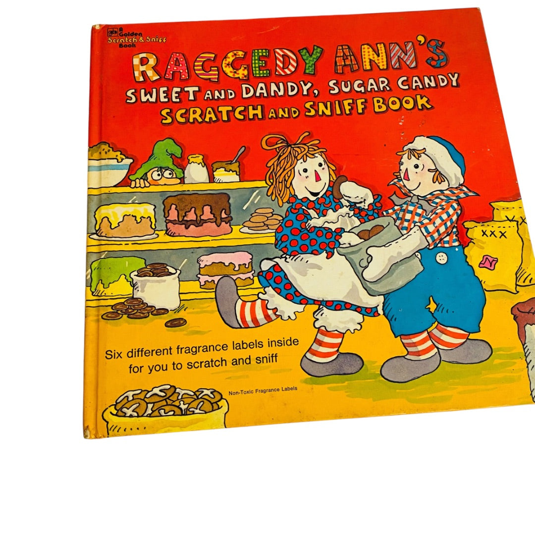Lot of 4 Raggedy Ann and Andy Books Assorted Hardcover Scratch & Sniff