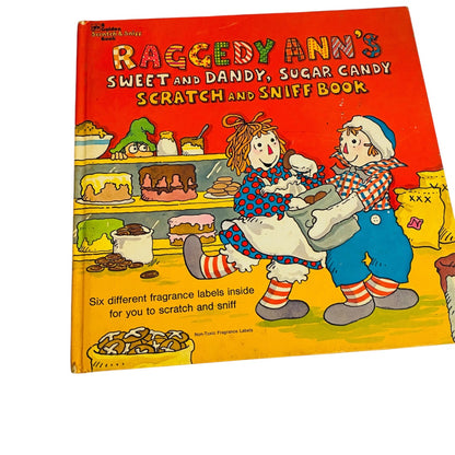 Lot of 4 Raggedy Ann and Andy Books Assorted Hardcover Scratch & Sniff
