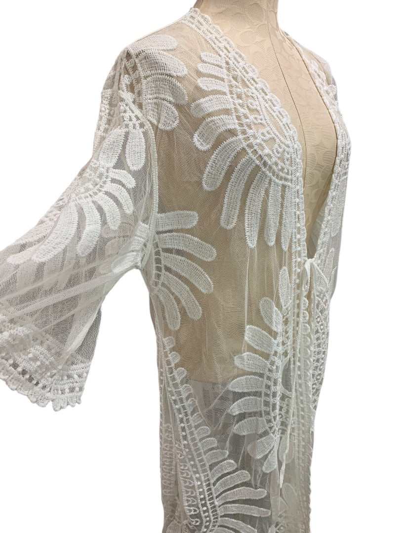 One Size Lace Crochet Womens Beach Cover Up Cardigan Boho
