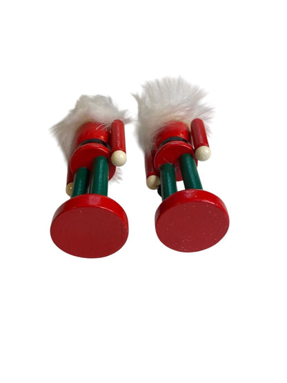 Set of 2 Decorative Nutcrackers 4.5" High Holiday Christmas Decor