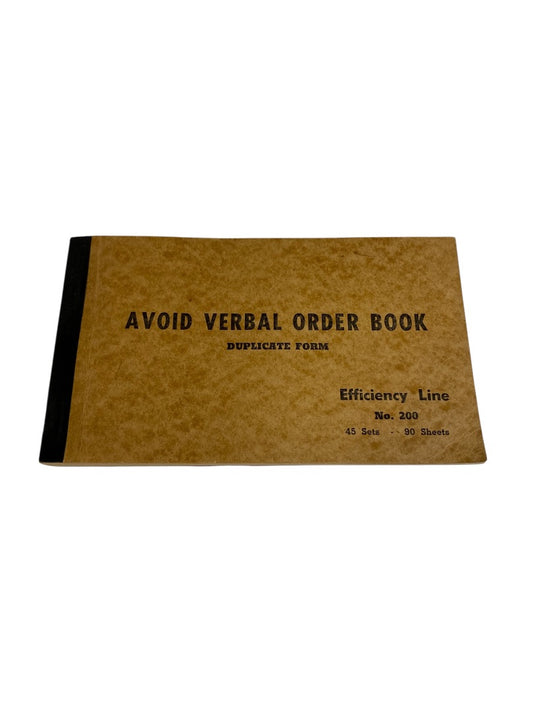 Vintage Avoid Verbal Order Book Duplicate Form Efficiency Line No 200 45 Sets 90 Sheets