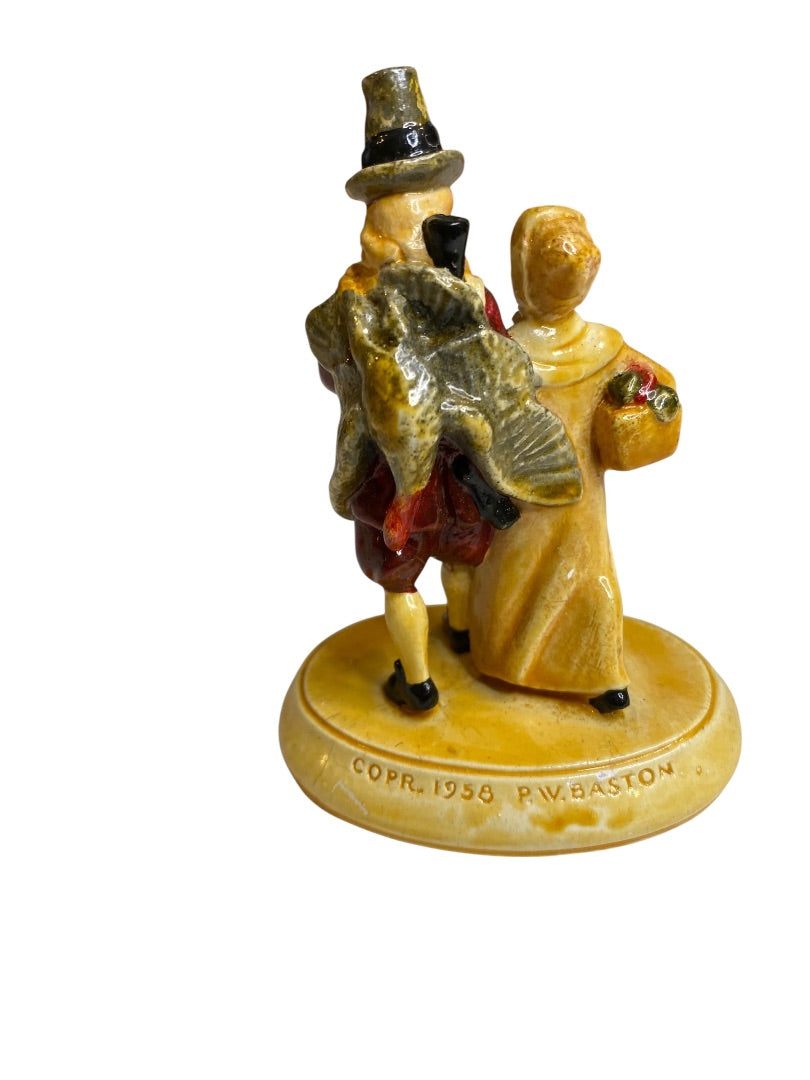 Sebastian Miniatures Signed Figurine The Pilgrims Vintage 3.5"