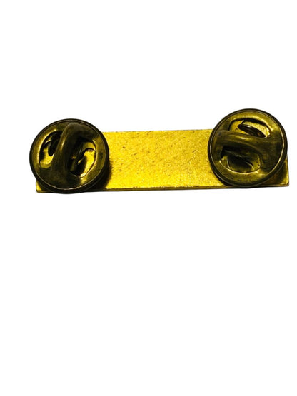 Vintage Bar Pin Counselor Blue Goldtone 1.5" Double Butterfly Back