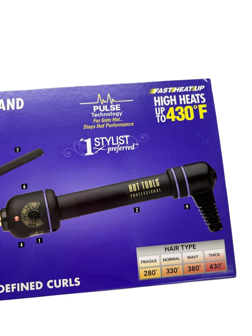 Hot Tools Professional Hair Curling Iron 3/4" 1101 Spring Gold Styling Beauty New