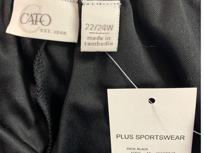 Size 22/24 Cato New Pull On Midi Skirt Black Glittered Tulle