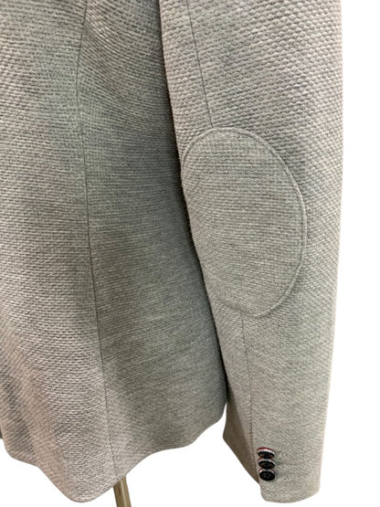 Size 10 Tommy Hilfiger Womens Gray Knit Blazer Elbow Patches