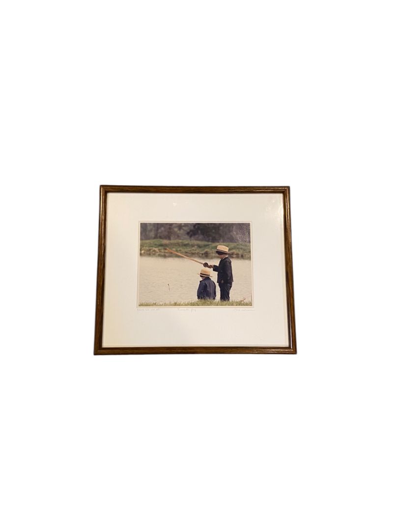 Signed Bill Coleman Matted Framed Small Fry Amish Photo #176