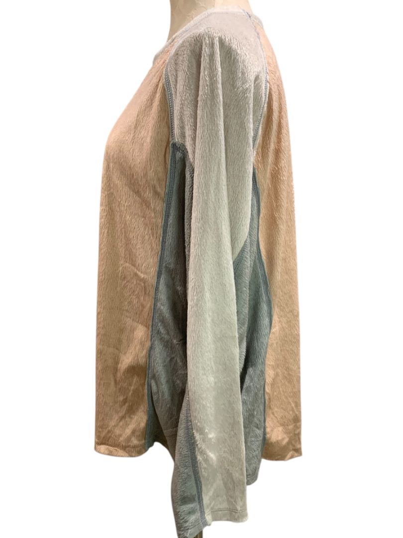 Size Medium Easel New Womens Color Block Soft Neutral Shirt