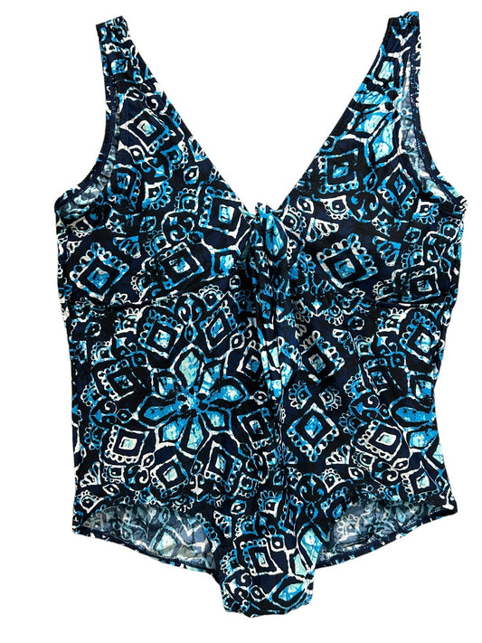 Size 20 Bleu Ice Women's Plus Size New Bathing Suit Swimwear Blue Print