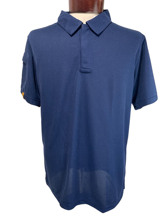 Medium Speed Your Run Mens Navy Blue Moisture Wicking Polo Shirt