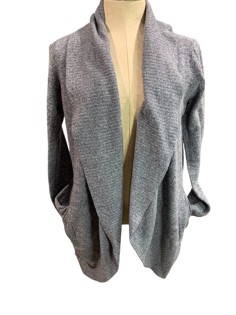 Medium Barefoot Dreams Womens Cozychic Lite Circle Cardigan Open Charcoal Gray