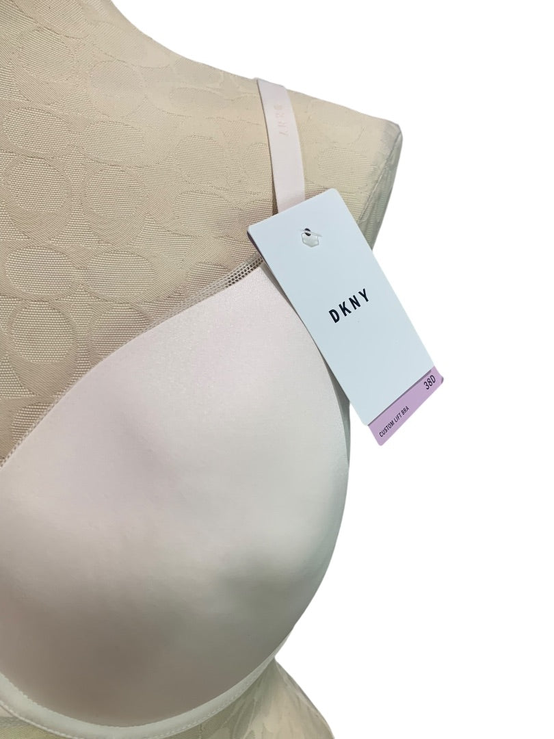 38D DKNY New Bra Litewear Custom Lift Push Up Underwire Padded Beige DK4037