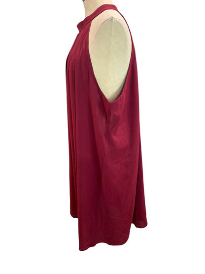 4XL Shein Curve Womens Lightweight Burgundy Shift Dress Lightweight Draped